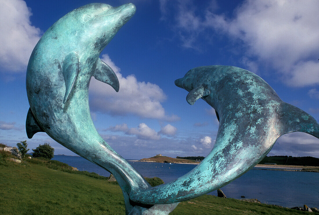 Delphin-Skulptur, Tresco