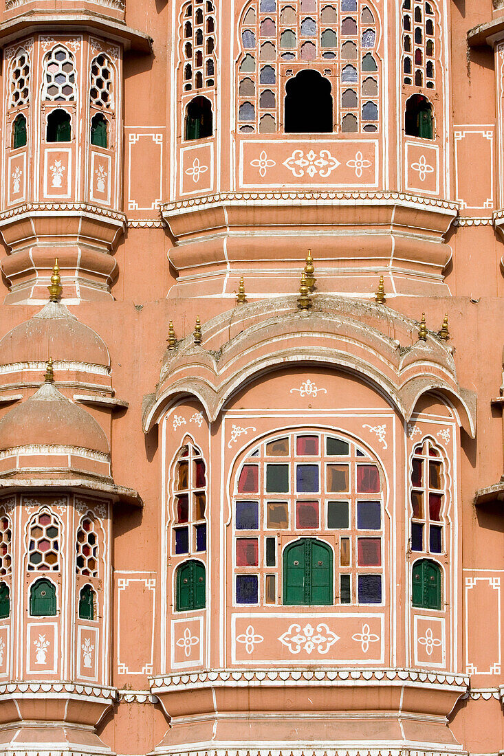 Hawa Mahal City Palace, Jaipurs markantestes Wahrzeichen, Jaipur, Bundesstaat Rajasthan, Indien.ÃŠAsia.ÃŠ