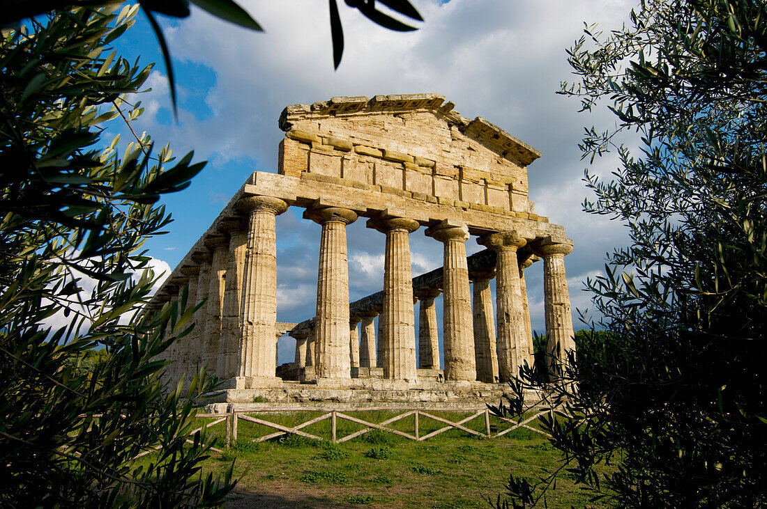 Paestum, Athena, Ruinen, Kampanien, Italien