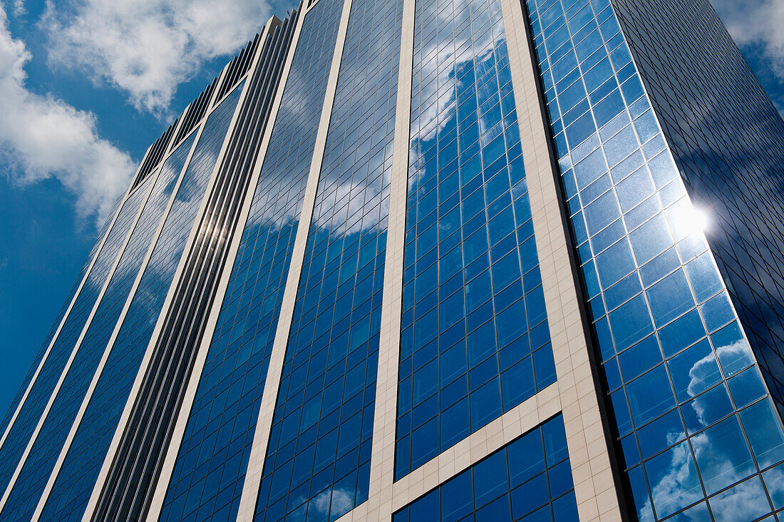 Reflections In Office Building, Brussels, Belgium.