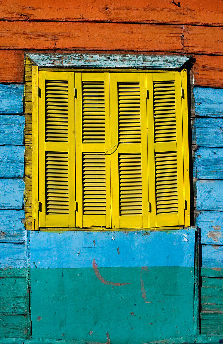 Fenster Detail, La Boca, Buenos Aires, Argentinien; La Boca, Buenos Aires, Argentinien