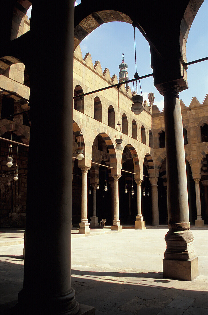 Blick auf den Innenhof der An-Nasir-Moschee, Die Zitadelle, Kairo, Ägypten; Die Zitadelle, Kairo, Ägypten