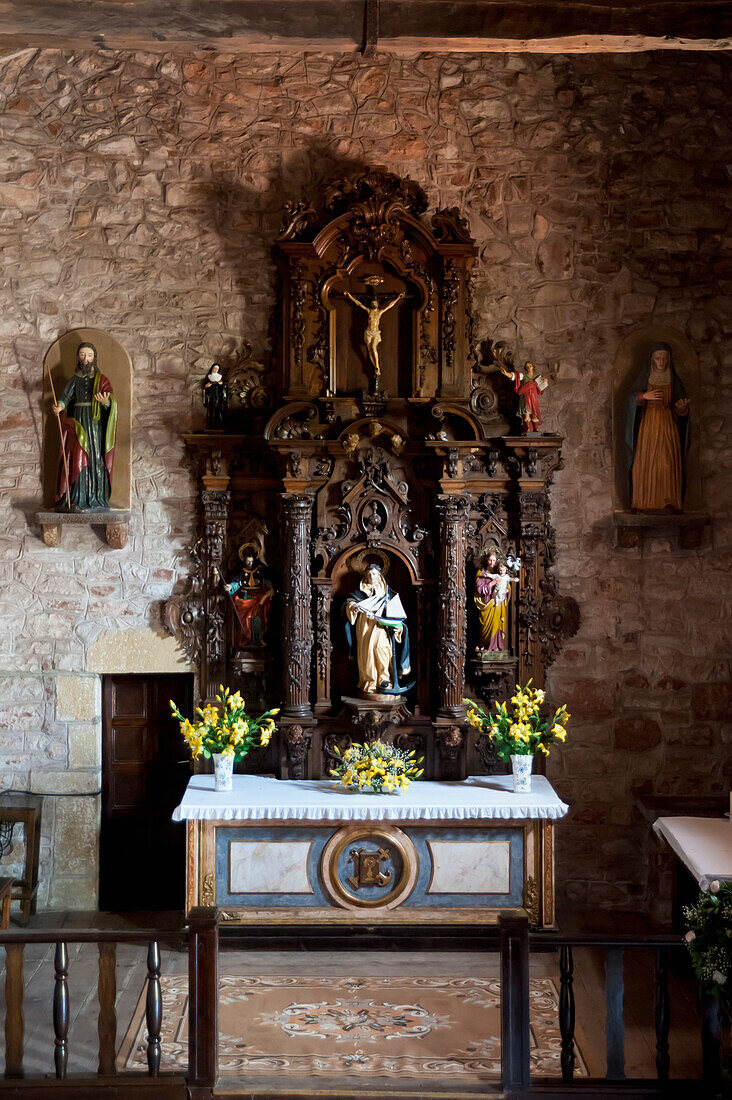 Innenraum der San Telmo Kapelle, Zumaia, Baskenland, Spanien