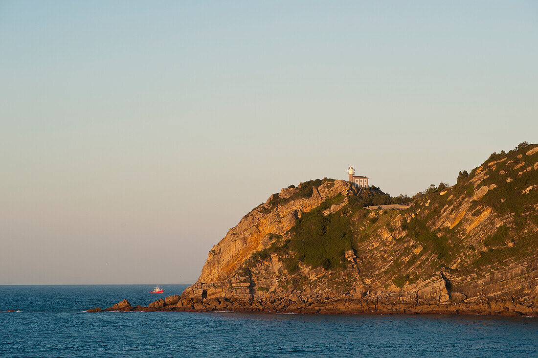 Sonnenuntergang bei Zarautz, Baskenland, Spanien