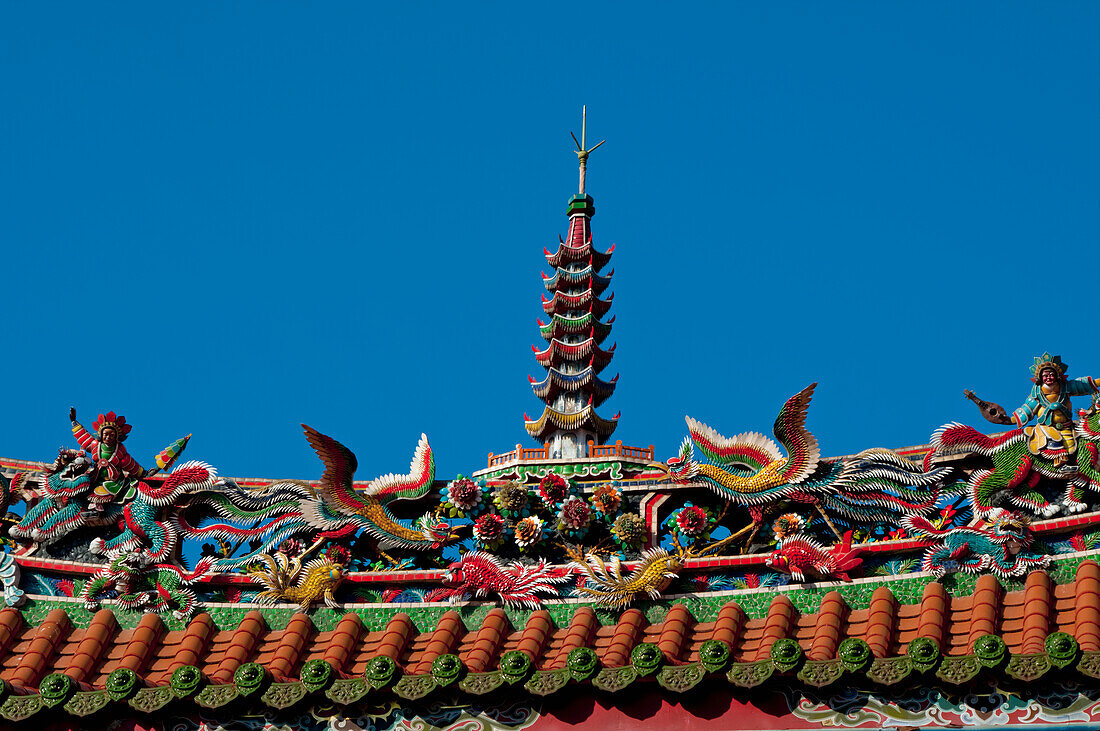 Decorative Detail Of Longshan Temple At Taipei, Taiwan, Asia