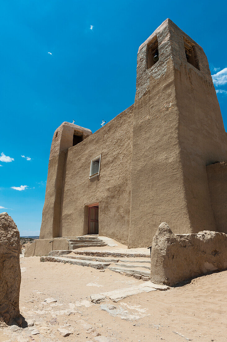 Missionskirche von San Esteban Del Rey, Acoma Sky City Pueblo, New Mexico, USA