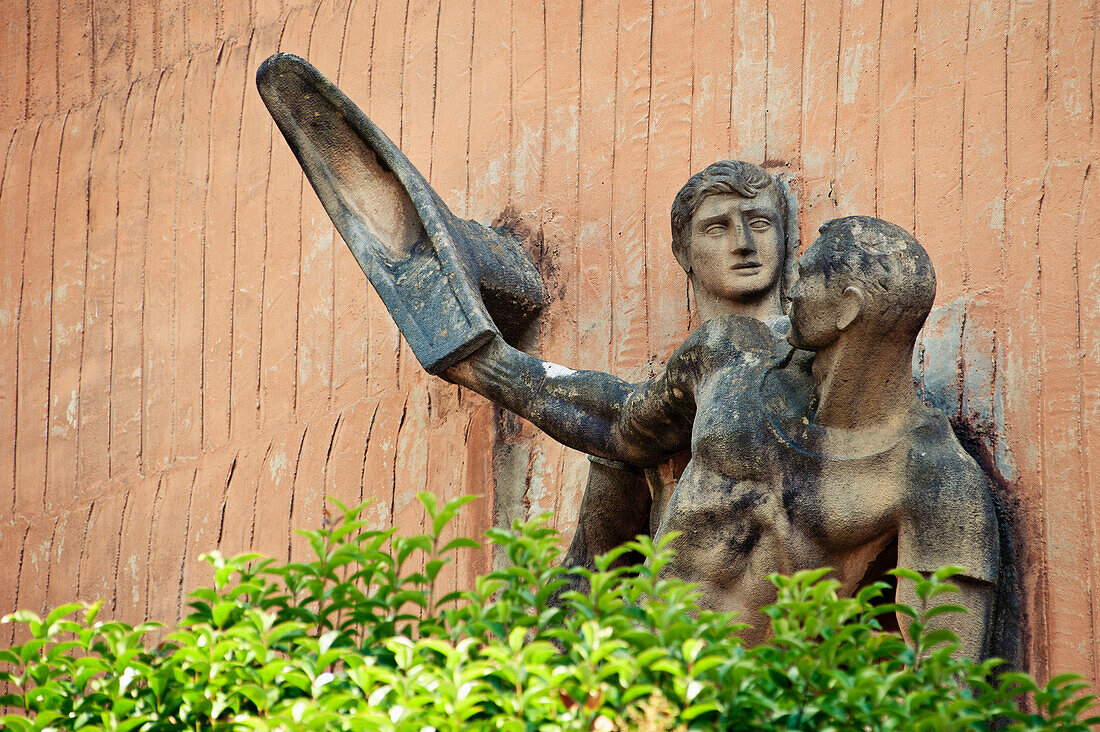 Skulptur der baskischen Pelota, Gernika-Lumo, Baskenland, Spanien
