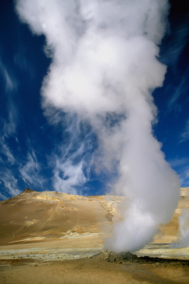 Streaming Fumaroles /Geysir, Bjarnarflag Flats, Iceland.