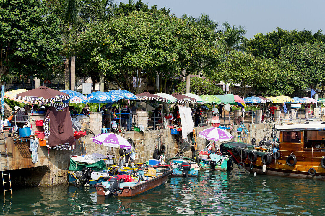 China, Market at Saikung fishing port; Hong Kong