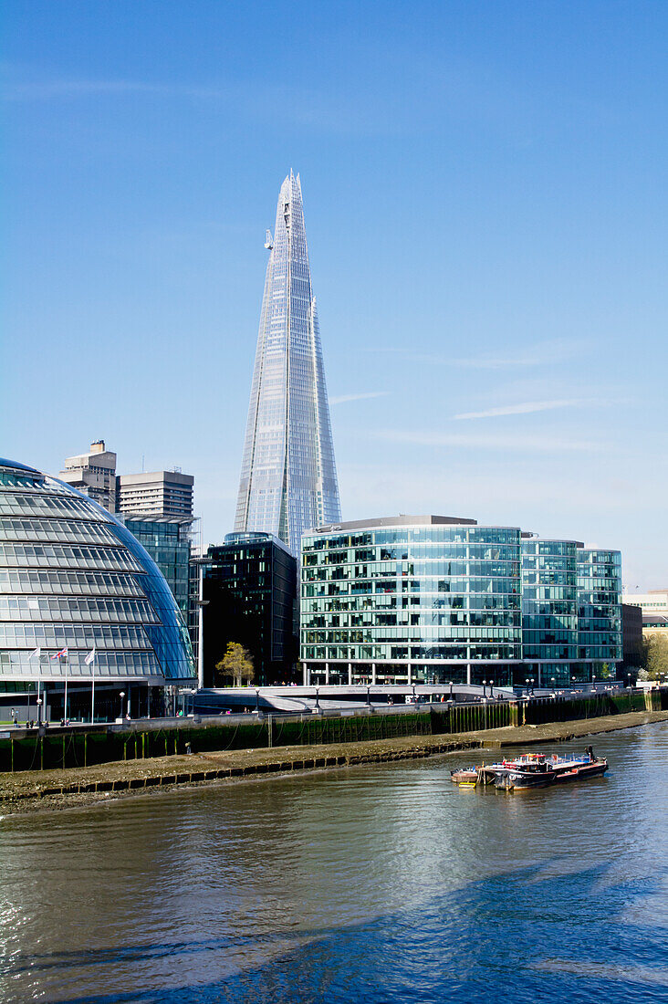 United Kingdom, The Shard building and City Hall; London