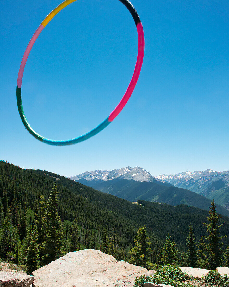 USA, Colorado, Blick von der Spitze des Aspen Mountain; Rocky Mountains