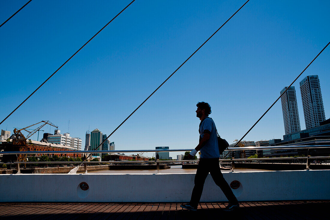 Puente De La Mujer By Architect Santiago Calatrava, Puerto Madero, Buenos Aires, Argentina