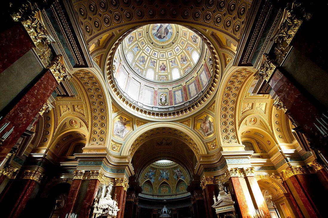 Interior Of St Stephen's Basilica Or Szent Istv