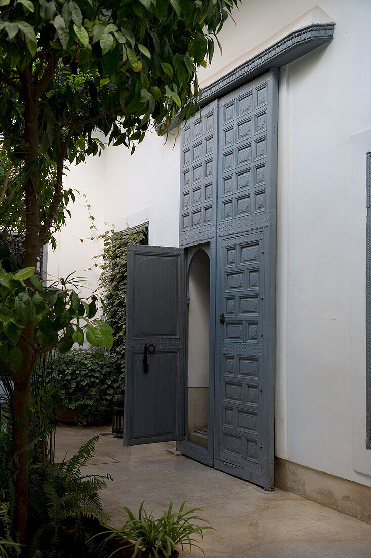 Ornate Doorway To Suite, Riad Dar Hanane; Marrakesh, Morocco