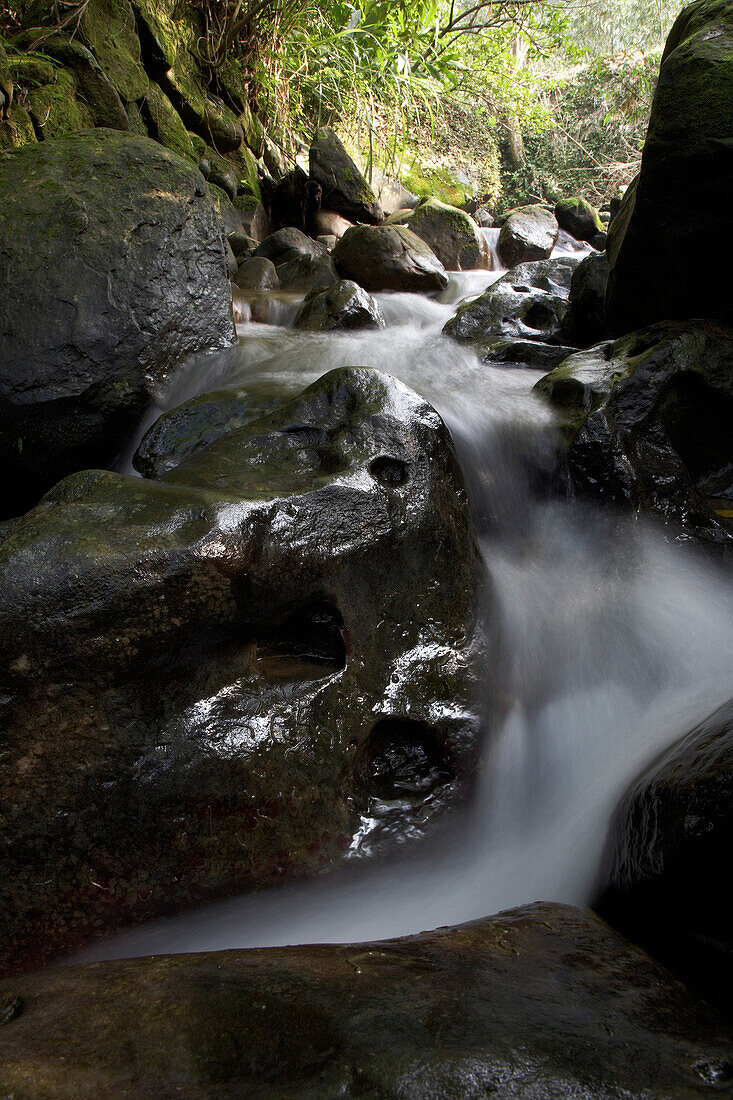 Wasserfall im Maokong-Teeanbaugebiet Taiwan