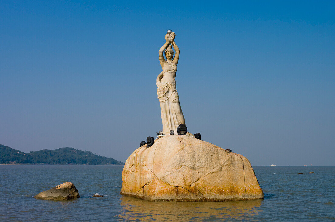 Fischermädchen-Statue, Zhuhai, Guangdong, China, 2008