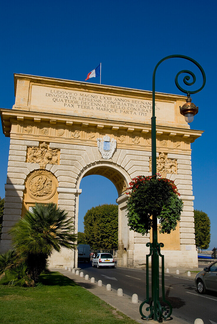 Europe, France, Montpellier Languedoc Rousillon Herault City Arc D T