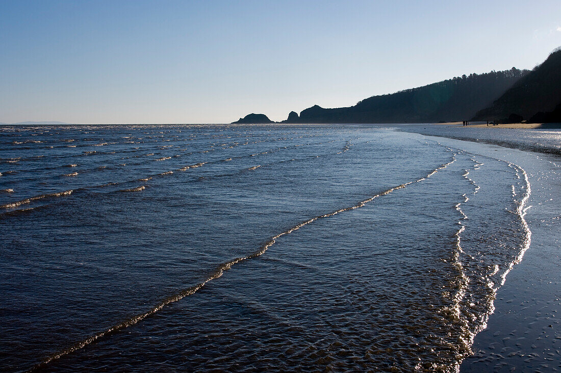 Küstenlinie bei Saundersfoot, Dyfed, Wales Uk