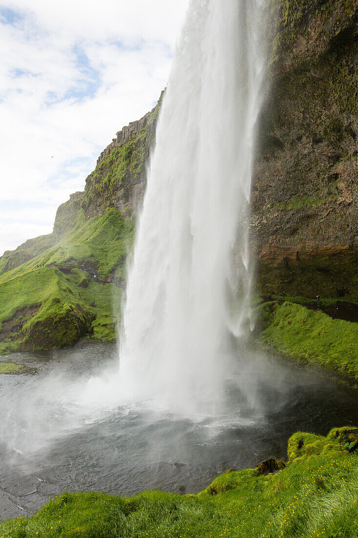 A view of Seljalandsfoss waterfall.; Seljalandsfoss, Iceland