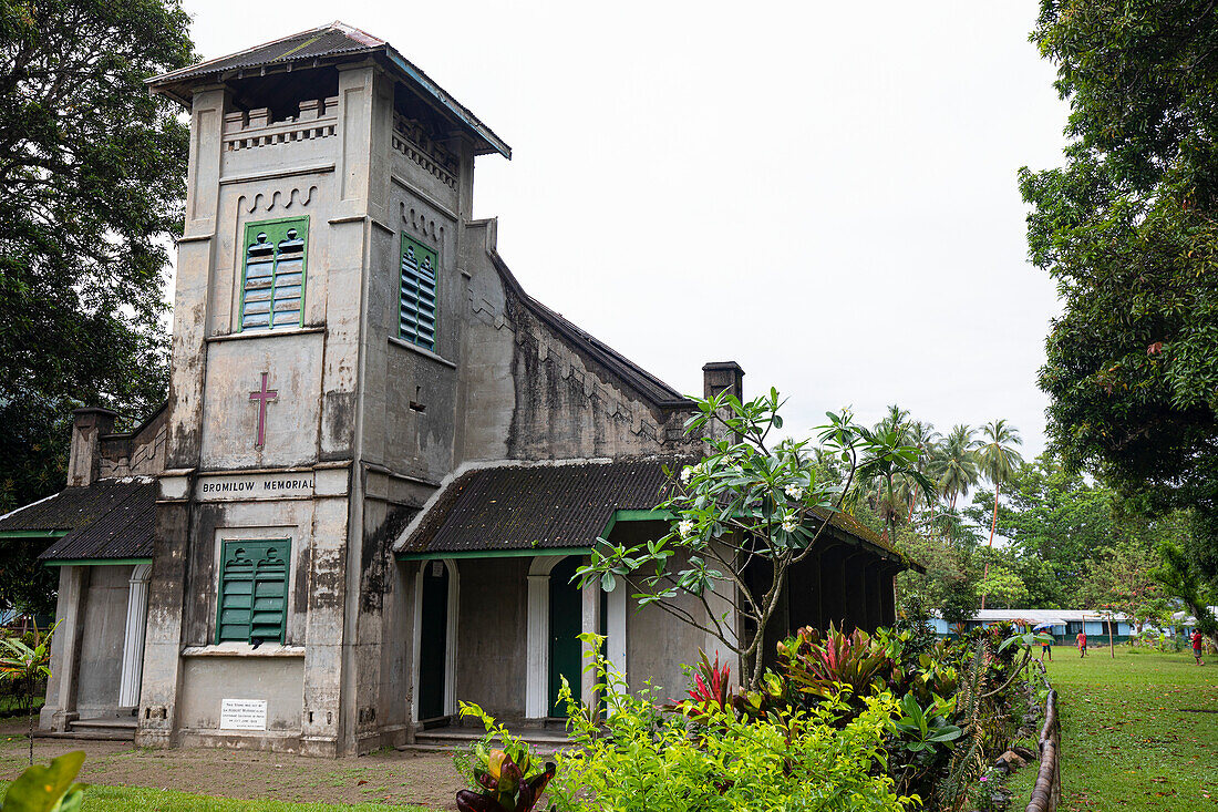 Missionary Church on Dobu Island in the D'Entrecasteaux Islands, Papua New Guinea; Dobu Island, D'Entrecasteaux Islands, Papua New Guinea