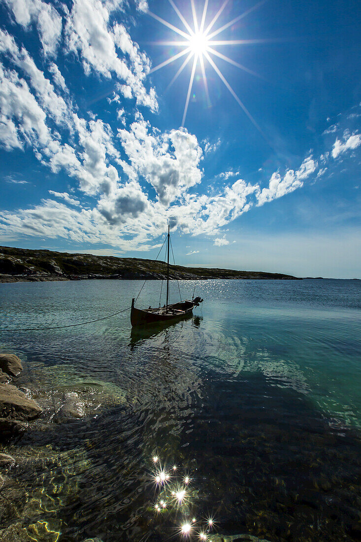 Hitra Island,  Viking ship replica, Inside Passage, Norway