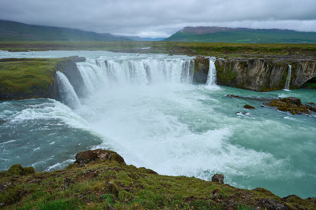 Godafoss Waterfall of the Skjálfandafljót River; Fossholl, Nordurland Eystra, Iceland