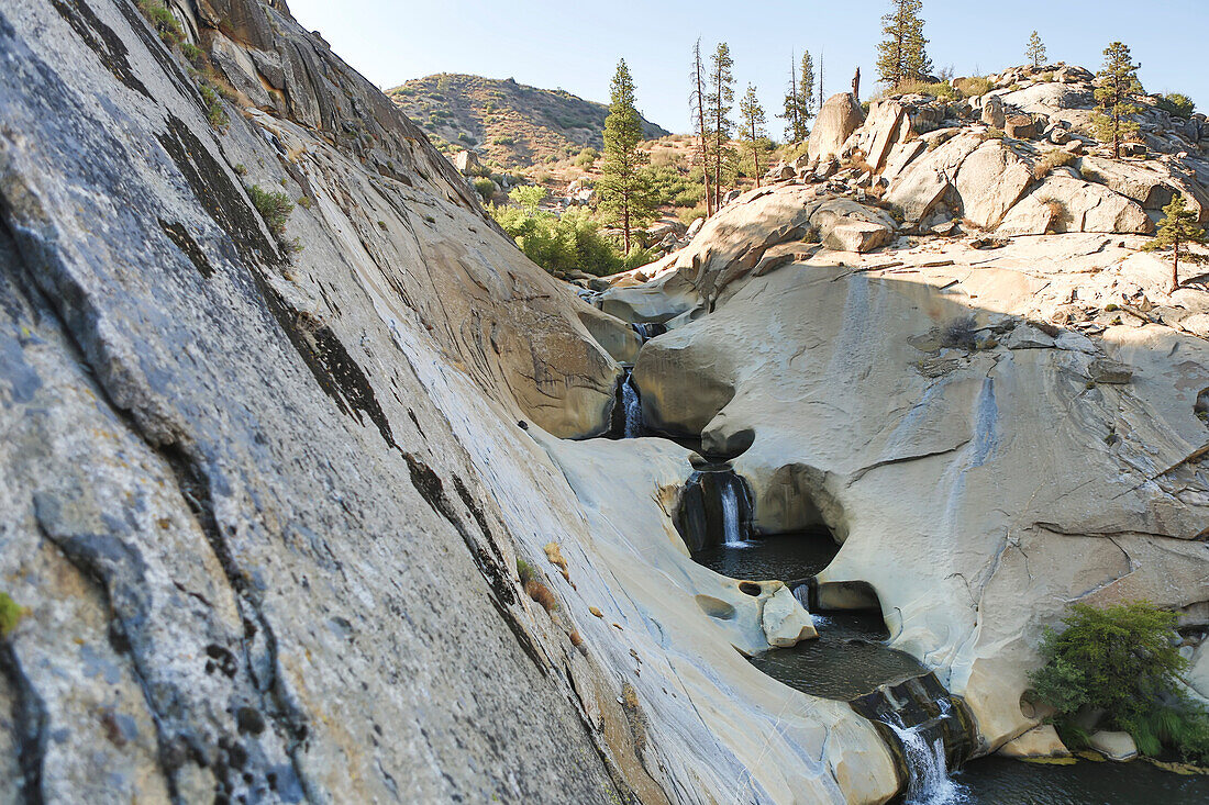 Die Seven Teacups Wasserfälle in den Sierra Nevada Mountains.