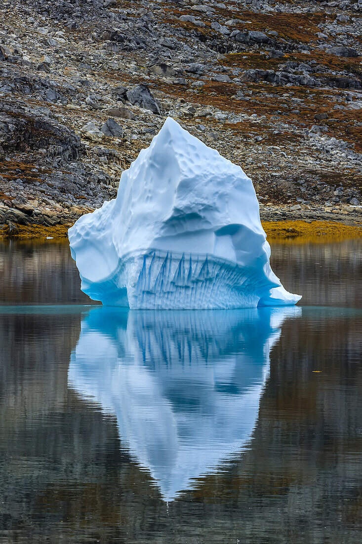 Sculpted iceberg in Semerlik Fjord.