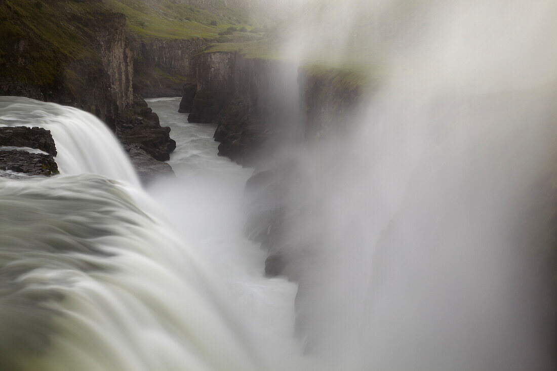 Gullfoss Falls, in the Golden Circle, southwest Iceland.; Gulfoss Falls, Hvita River, Iceland.