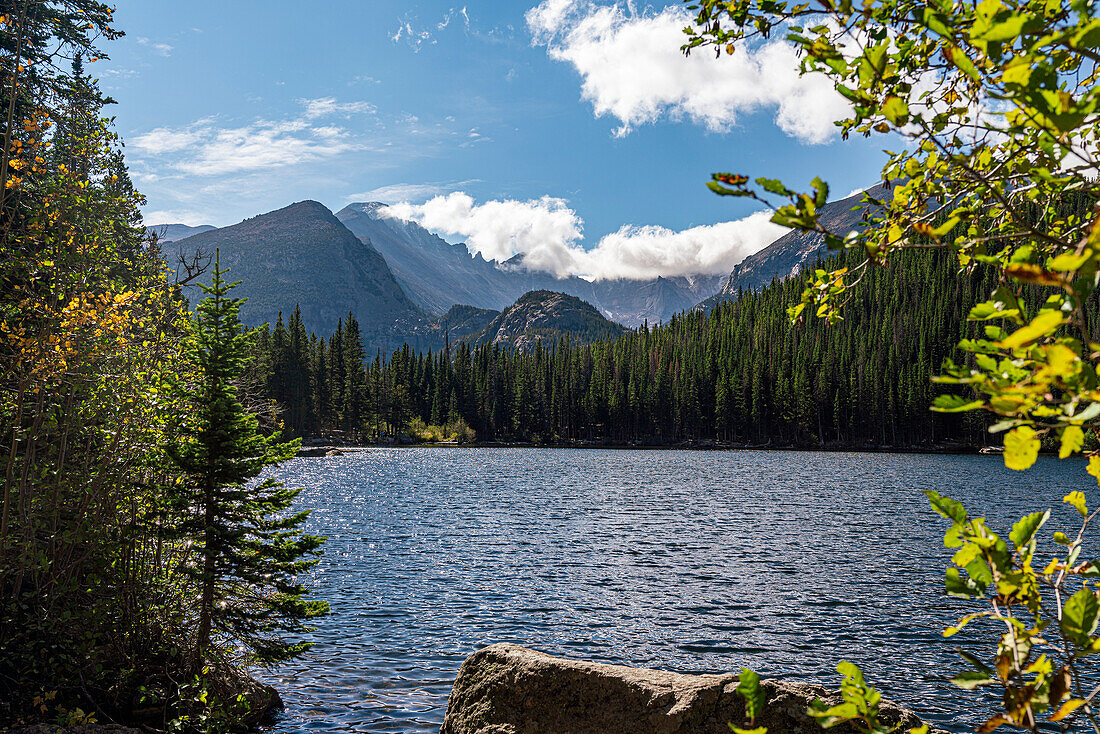 Beautiful Grand Lake in the Rocky Mountains of Rocky Mountain National Park in Colorado, USA; Colorado, United States of America