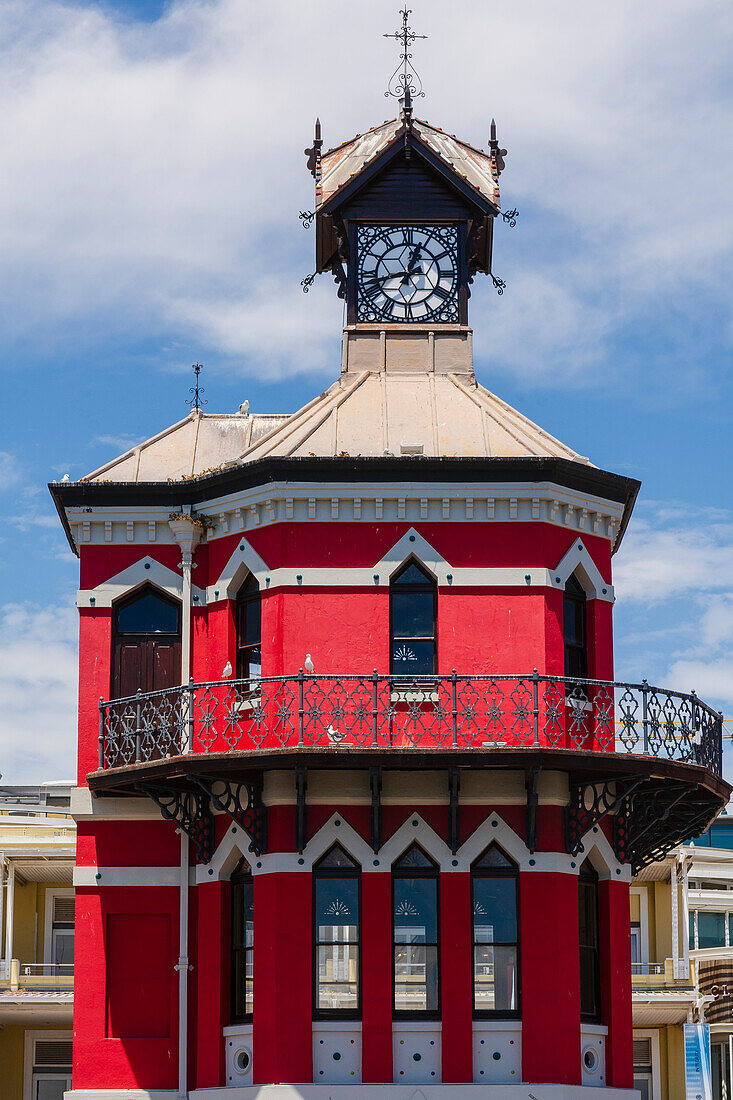 Old Clock Tower of the Original Port Captain's Office on the Victoria and Alfred Waterfront in Cape Town; Cape Town, Western Cape, South Africa