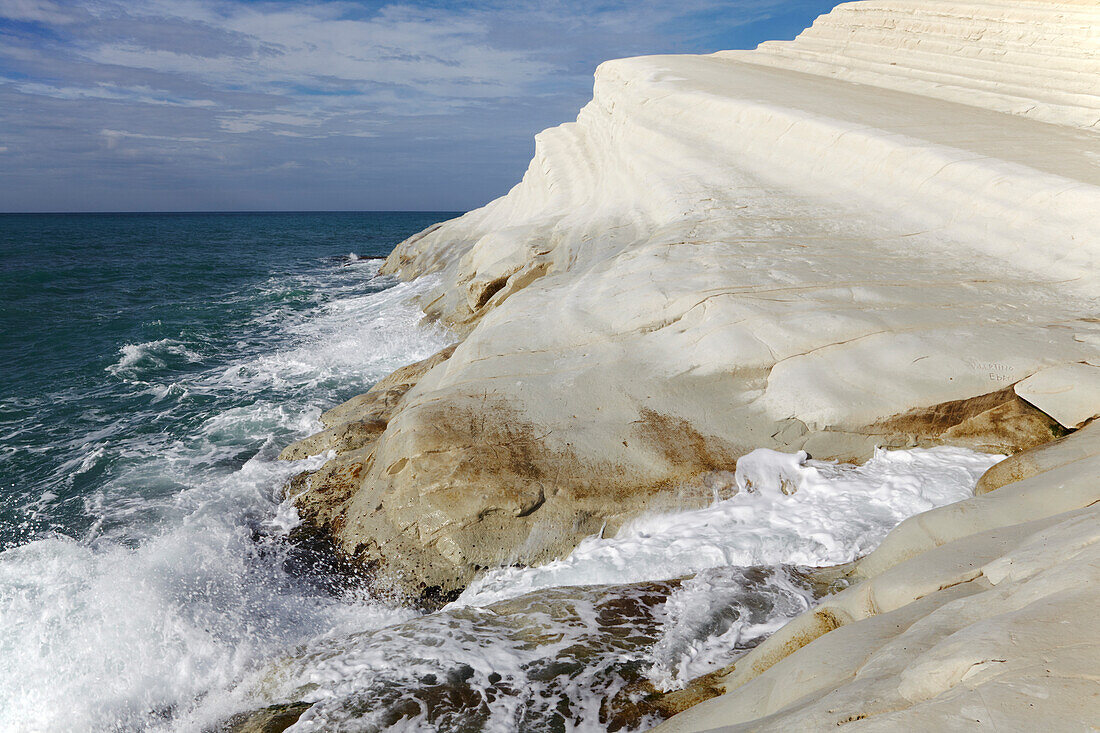 Scala dei Turchi cliffs, Realmonte, near Agrigento, Sicily, Italy.; Realmonte, Sicily, Italy.