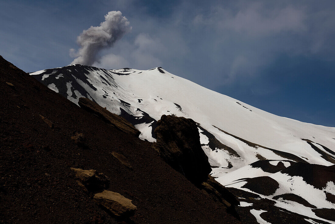 Mount Etna, the largest active volcano in Italy.; Sicily, Italy.