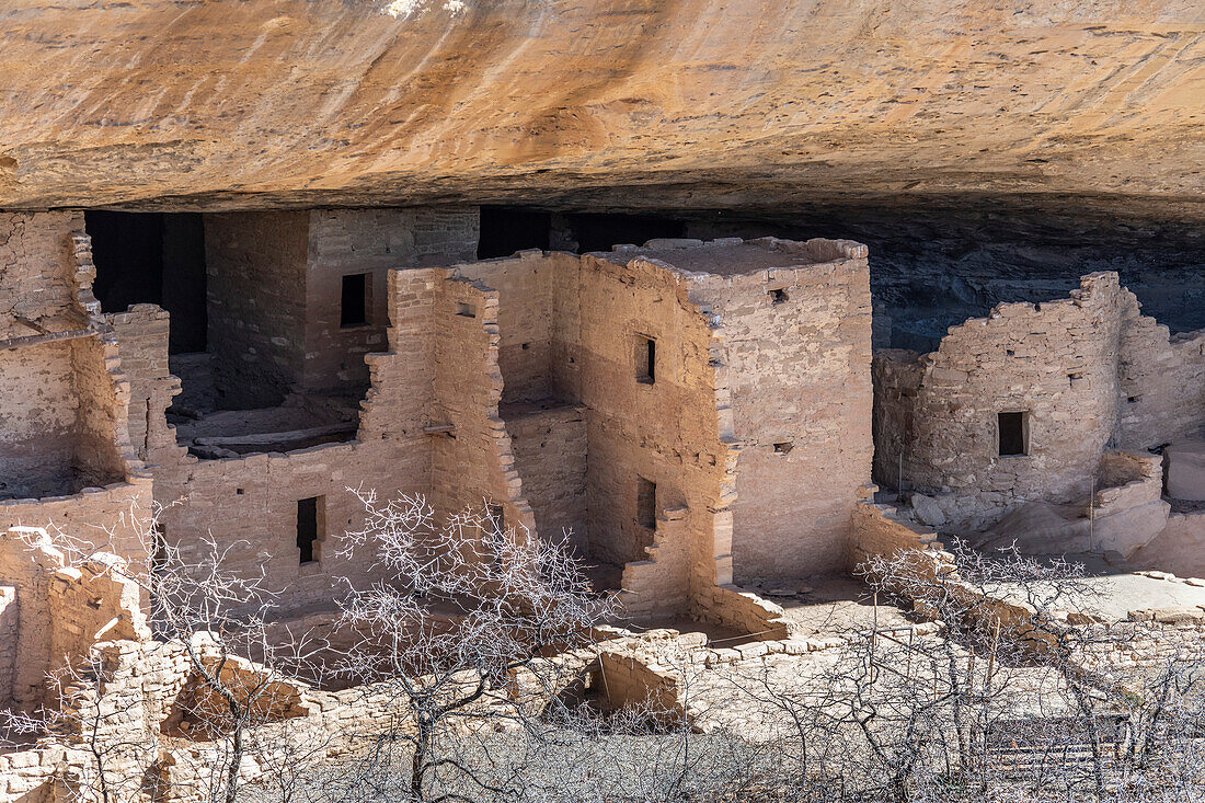 A look into the Spruce Tree House, Cliff Dwellings in the Mesa Verde National Park; Mancos, Colorado, United States of America