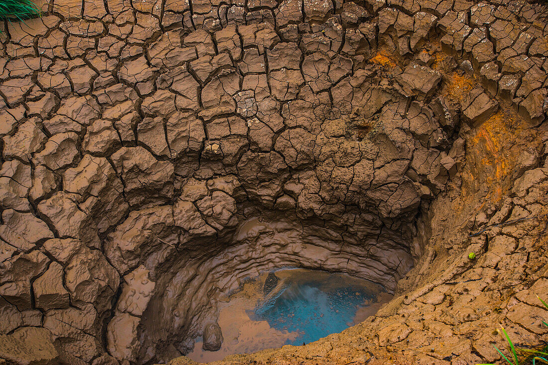 Mud pot in the Valley of Geysers, Kronotsky Nature Reserve, Kamchatka, Russia; Kronotsky Zapovednik, Kamchatka, Russia