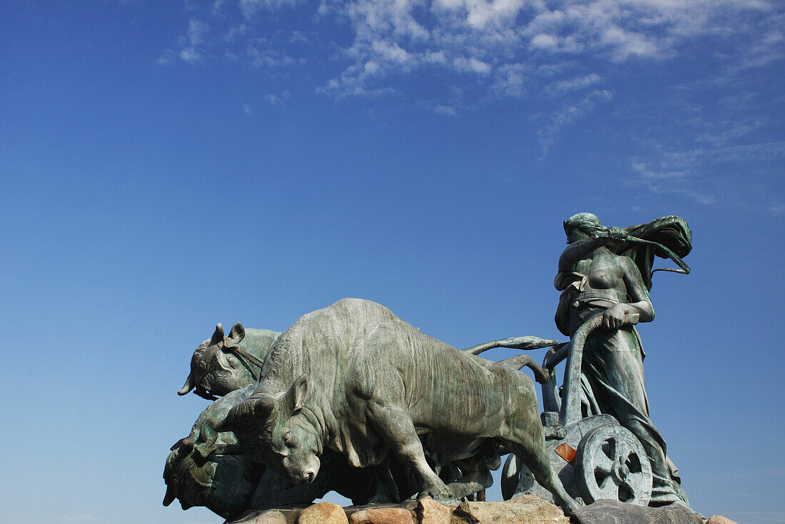 Das Gefion-Brunnen-Denkmal mit der nordischen Göttin Gefjun; Kopenhagen Dänemark