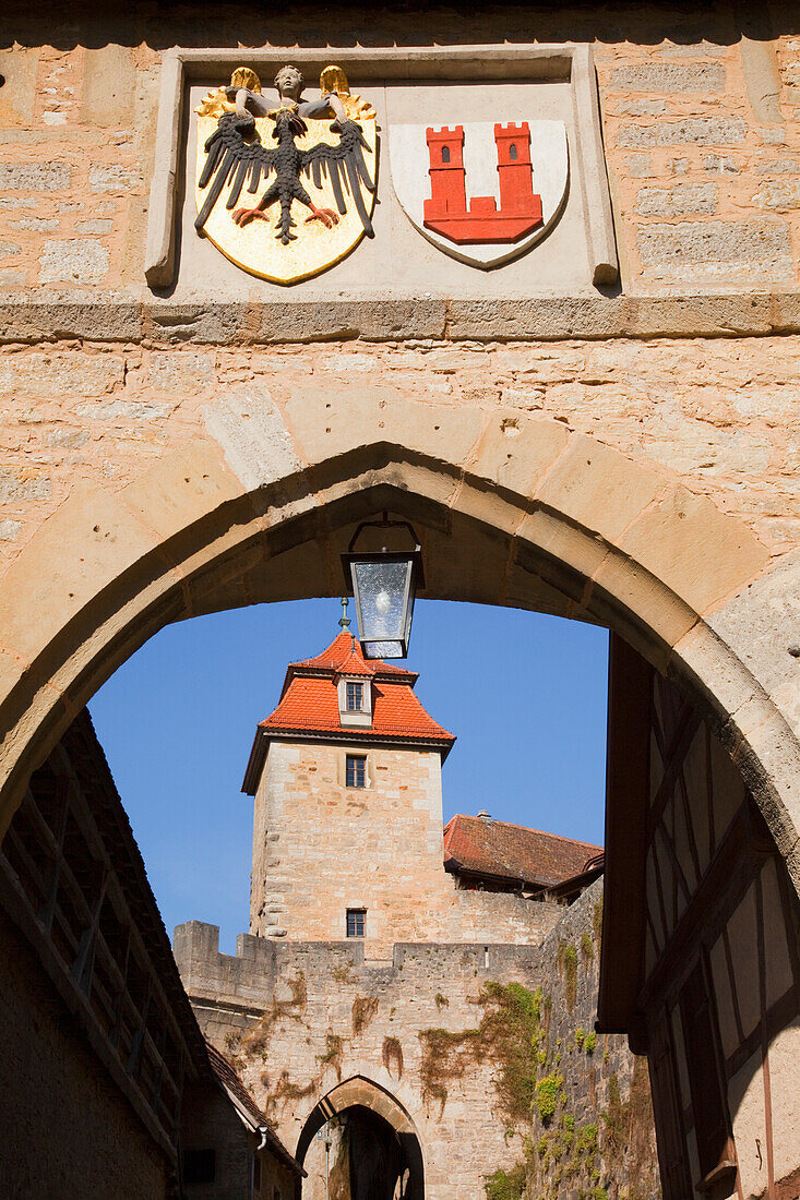One Of The Town Gates; Rothenburg Ob Der Tauber Bavaria Germany