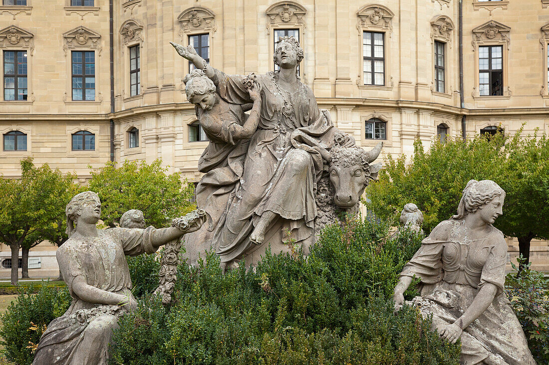 Statues At Wurzburg Residence; Wurzburg Bavaria Germany
