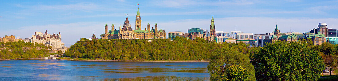 Parliament Buildings And The Fairmont Chateau Laurier; Ottawa Ontario Canada