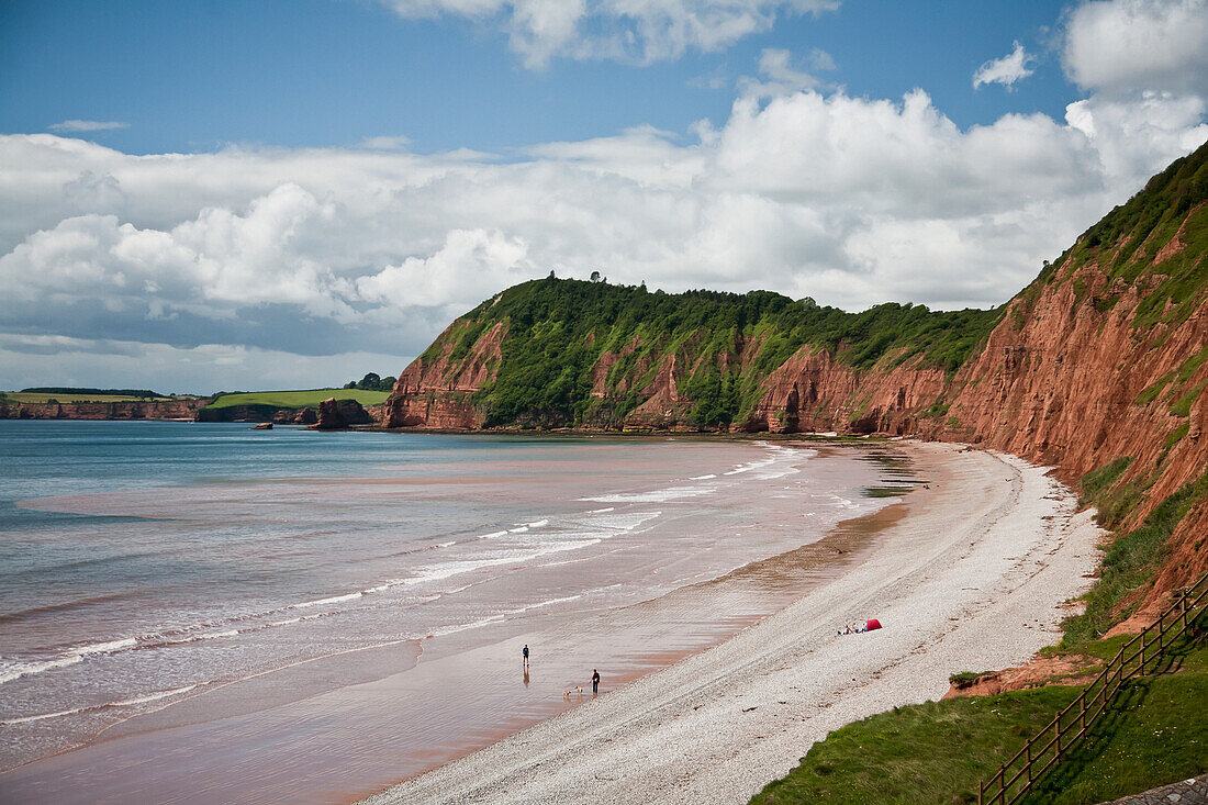 Cliffs Along The Coast In Jacob's Ladder Bay; Sidmouth Devon England