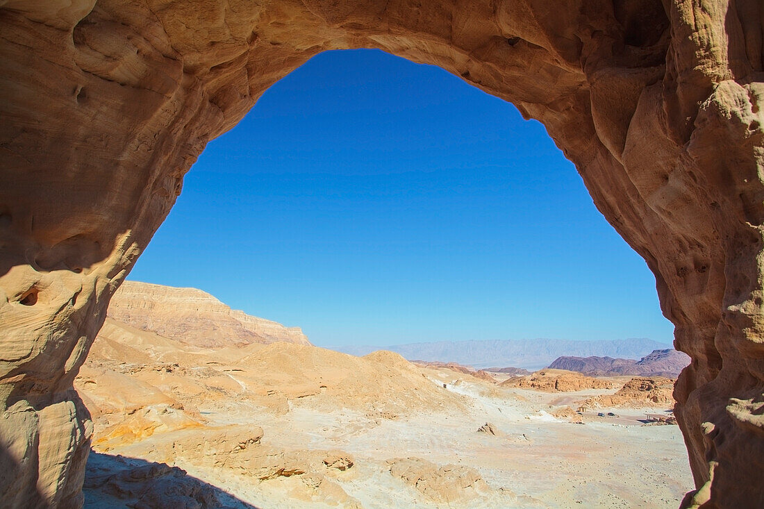 Arch In The Rock Formation; Timna Park Arabah Israel