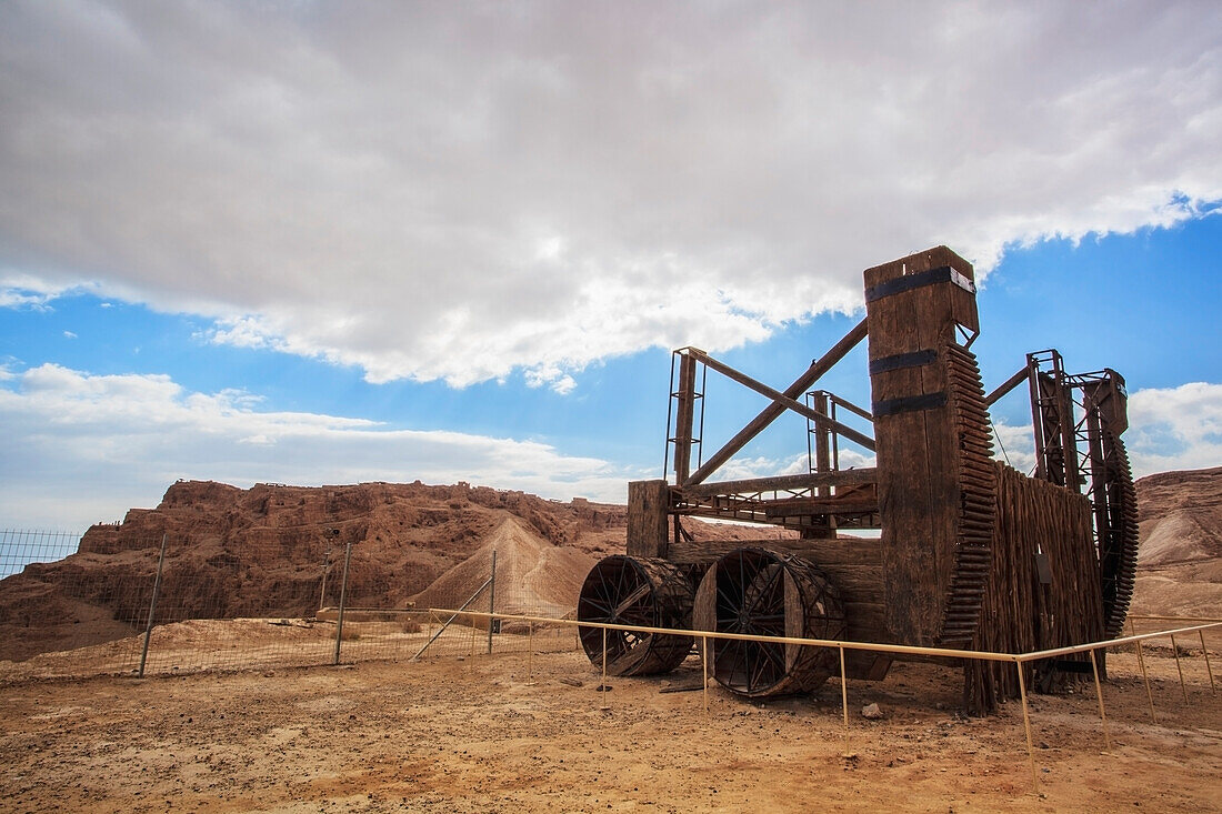 Belagerungsmaschine in Masada; Israel