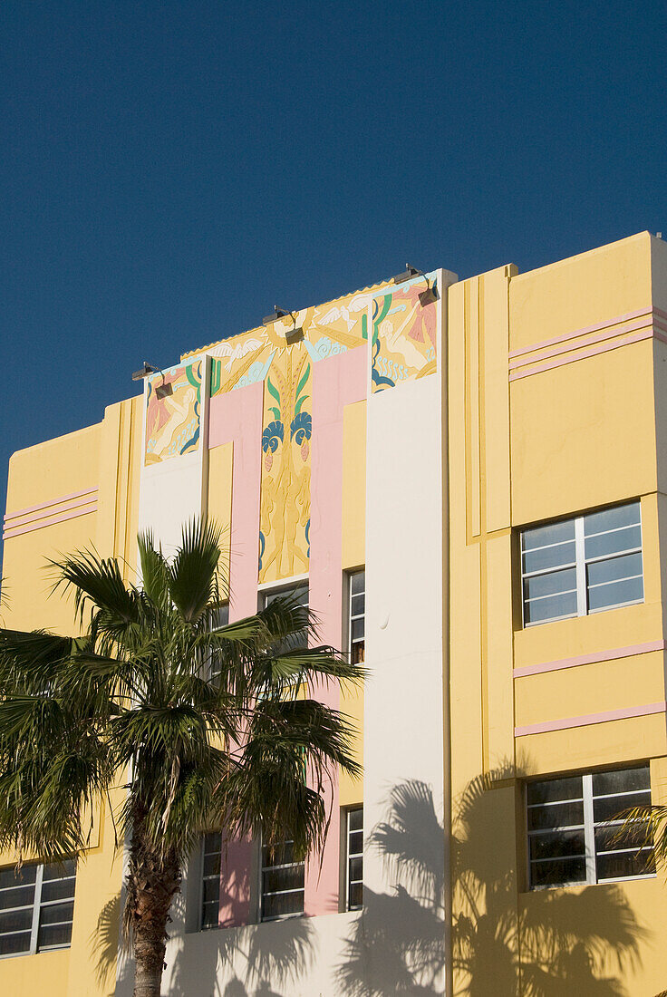 USA, Florida, Miami, South Beach, Art Deco District, classic building.