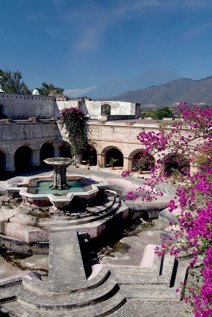 Guatemala, Antigua, the ruined cloisters and gardens of Church and Convent de Nuestra Senora of La Merced