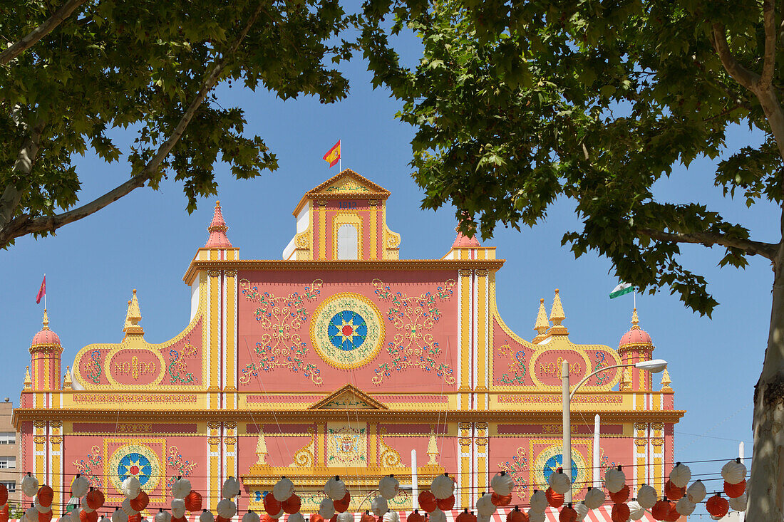 The Elaborate Main Entrance To The Fair At The April Fair; Sevilla Andalusia Spain