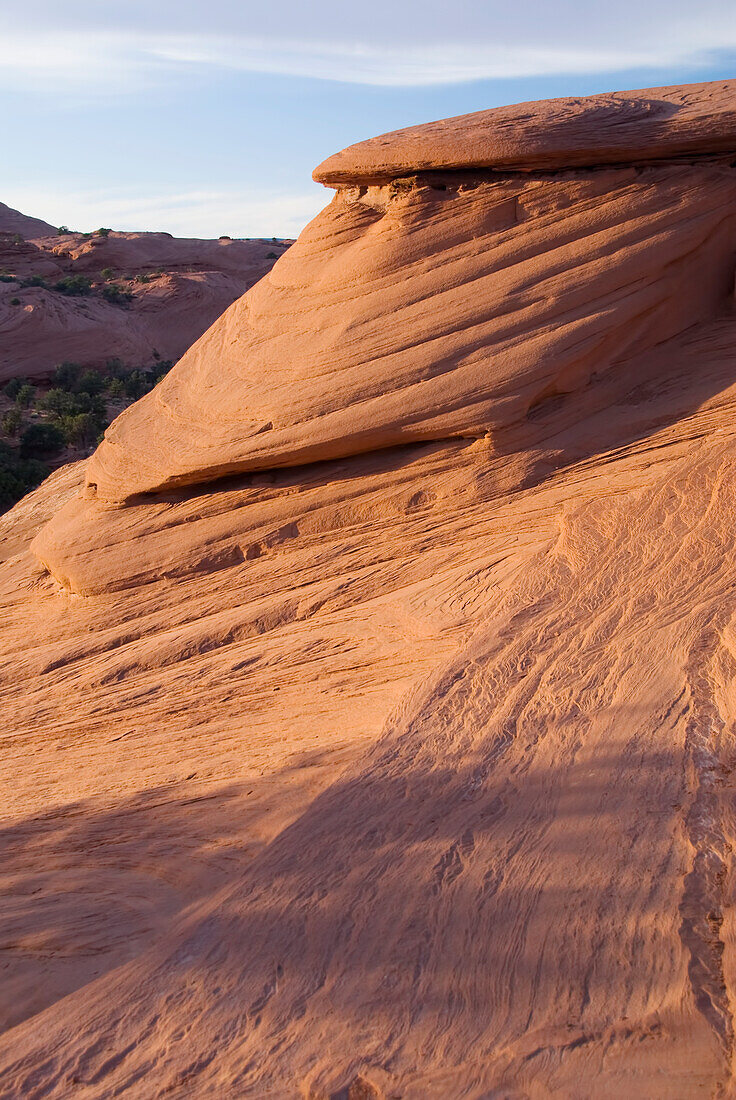 Arizona, Pancake Rock in Monument Valley Navajo Tribal Park.