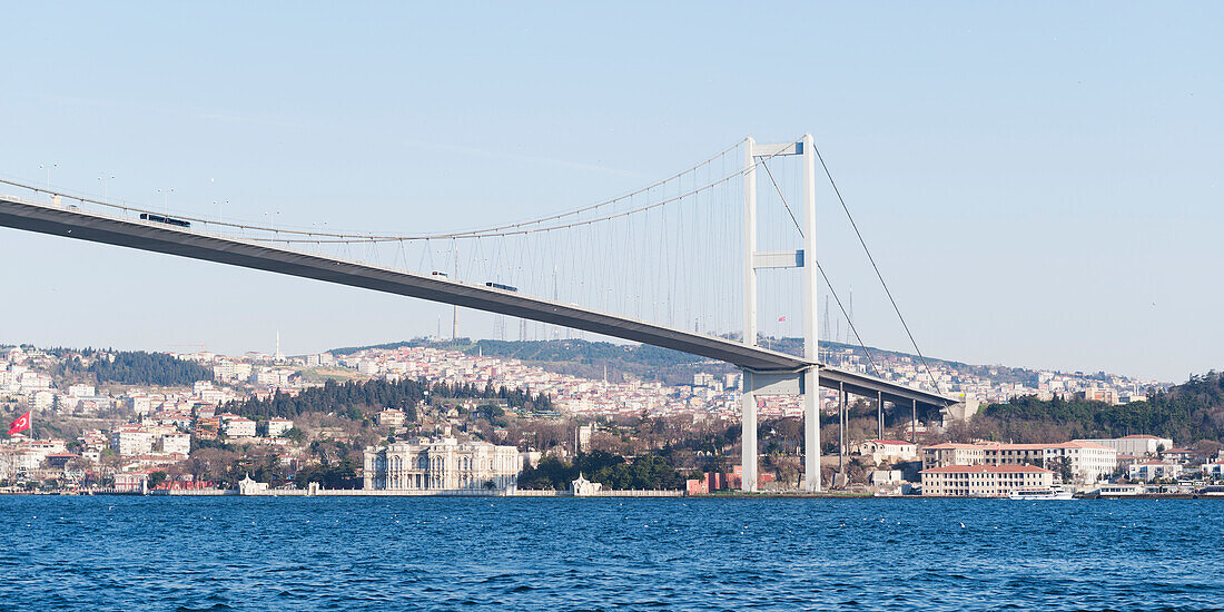 Bosphorus Bridge Over The Bosphorus Strait; Istanbul Turkey
