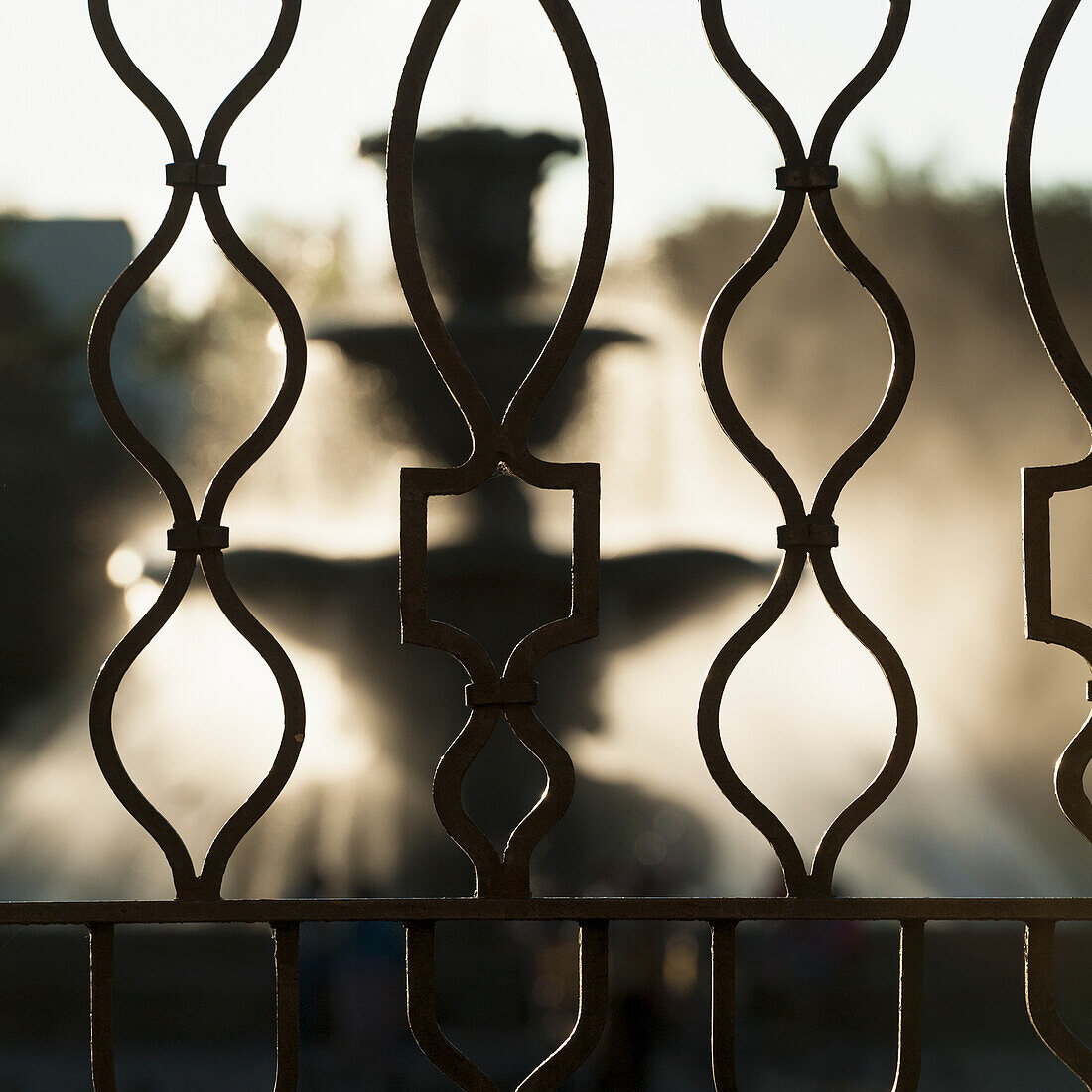 Design Of Metal Posts On A Fence; Guatemala City Guatemala