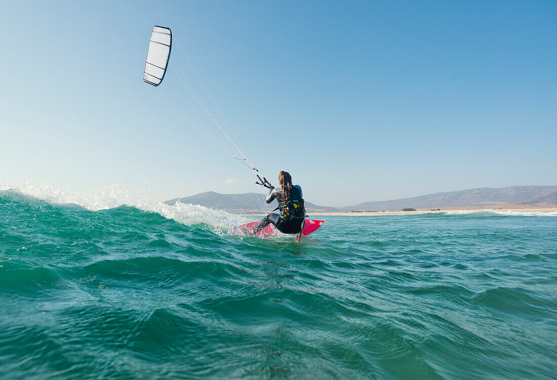 Kitesurfing; tarifa cadiz andalusia spain