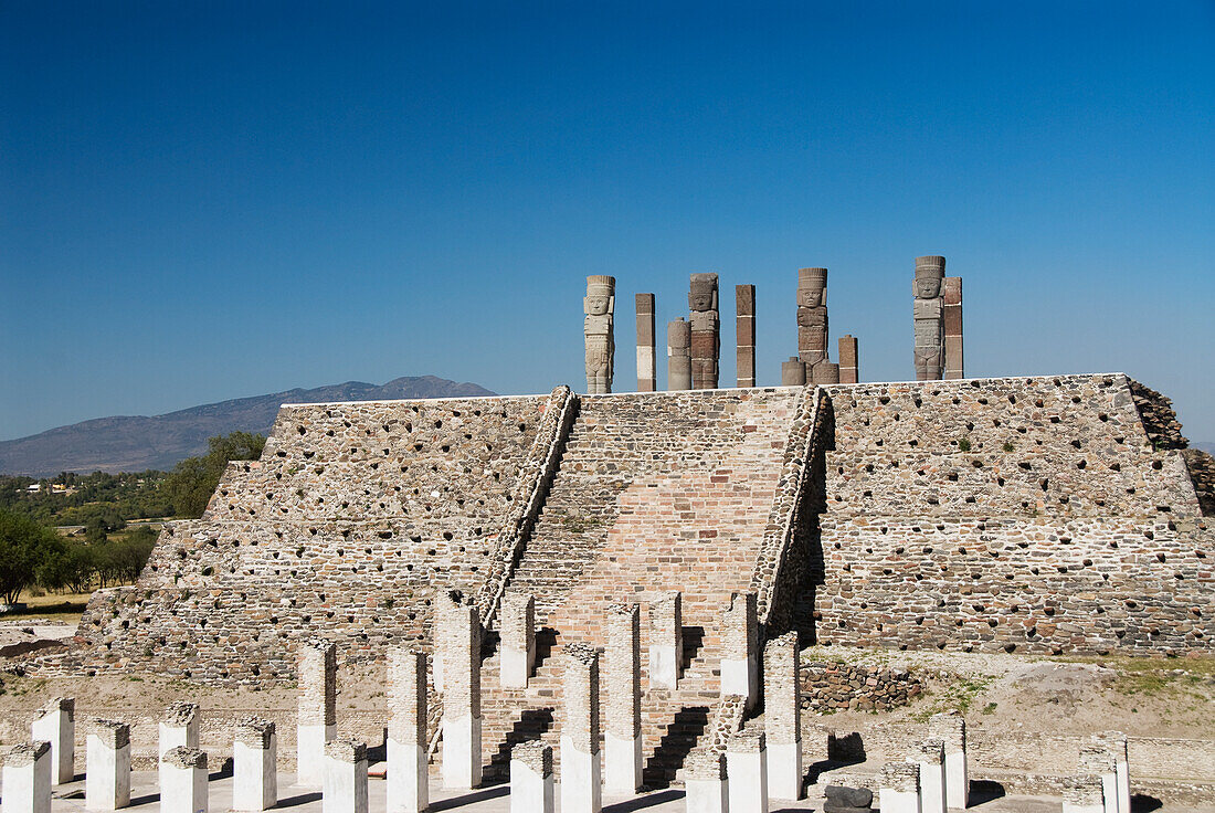 Temple In The Archaeological Zone Of Tula; Tula De Allende, Hidalgo, Mexico